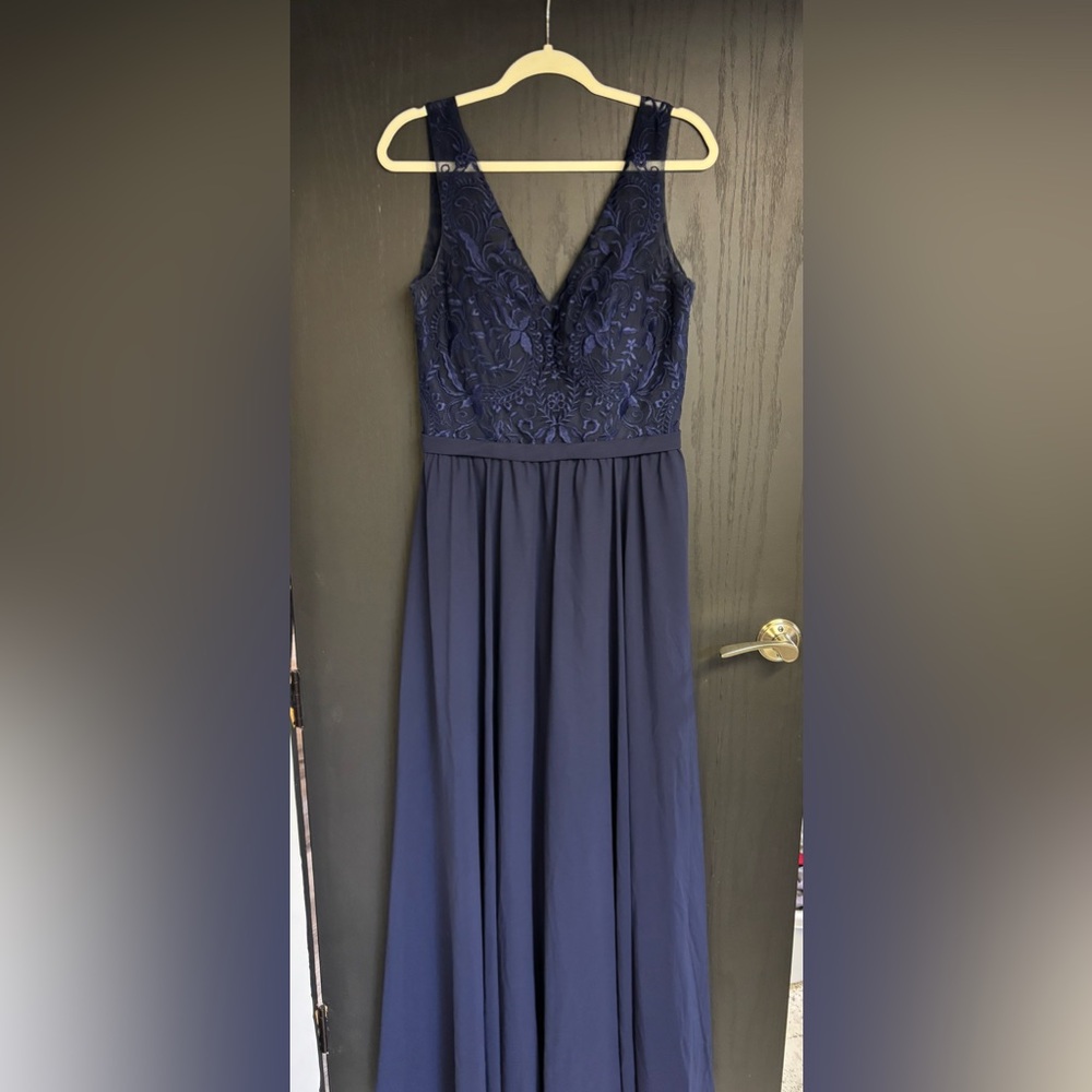 Navy Blue with Lace Bridesmaids Dress women’s size 6-8